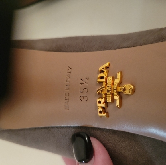 Suede Prada Heel Shoes Size 35.5 - Picture 7 of 7
